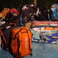 Equipment packed and ready to load